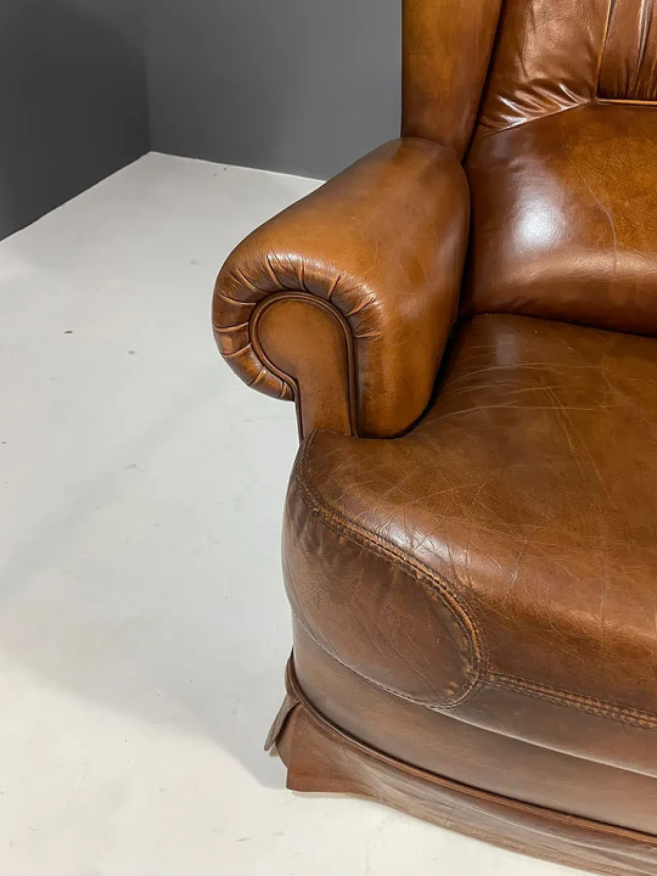Pair of Art Deco leather club chairs, 1930s 14