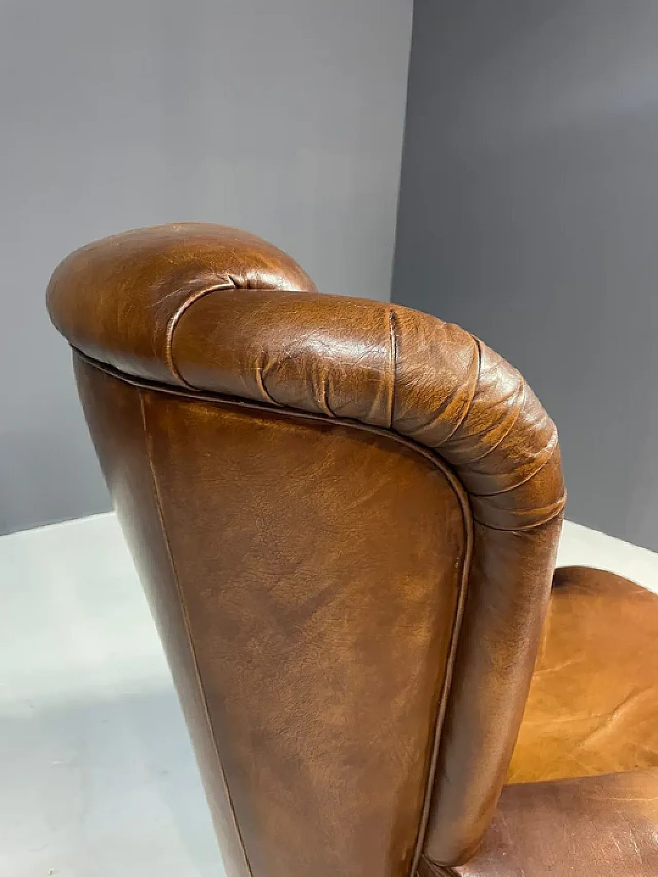 Pair of Art Deco leather club chairs, 1930s 16