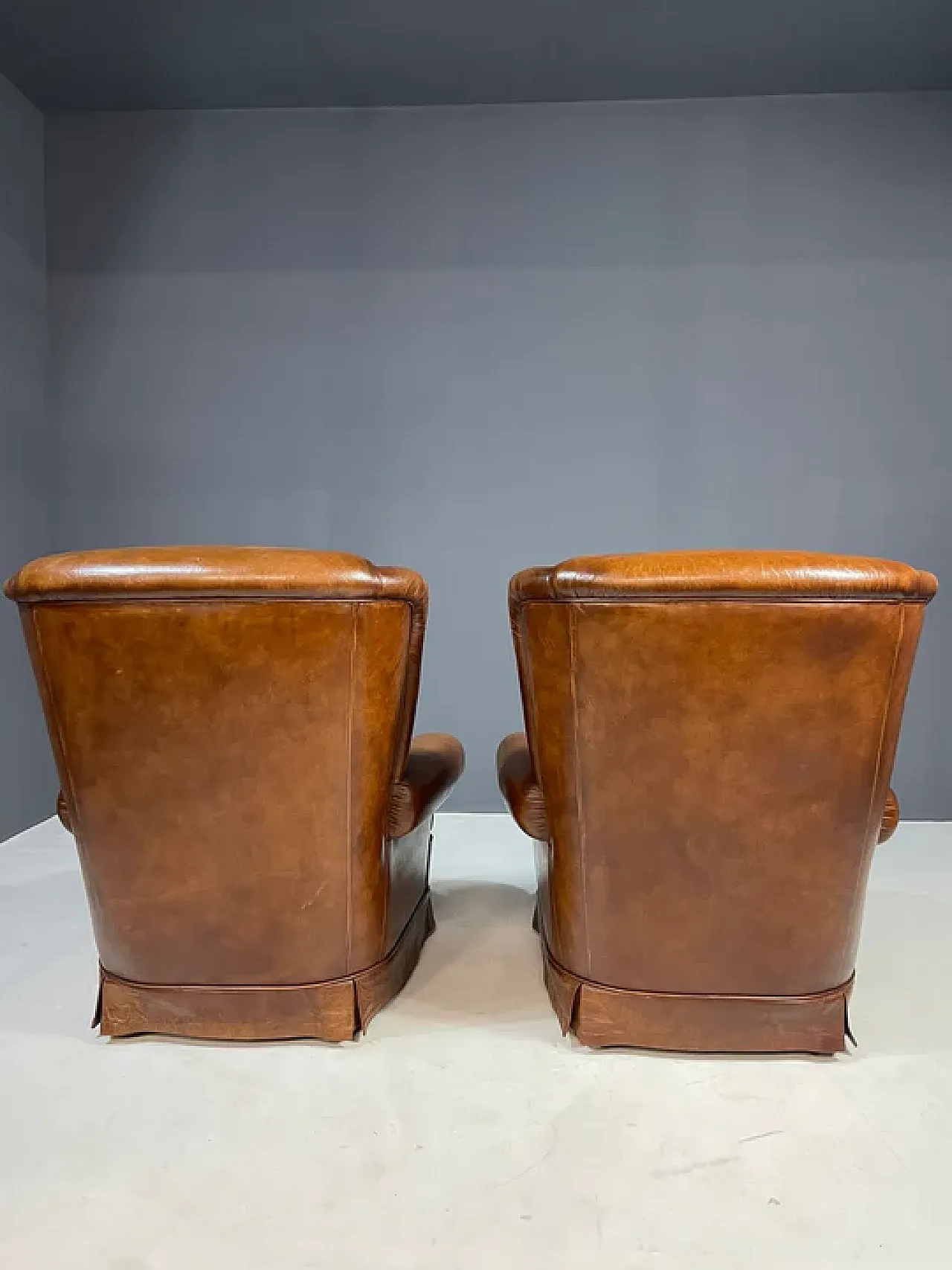 Pair of Art Deco leather club chairs, 1930s 17