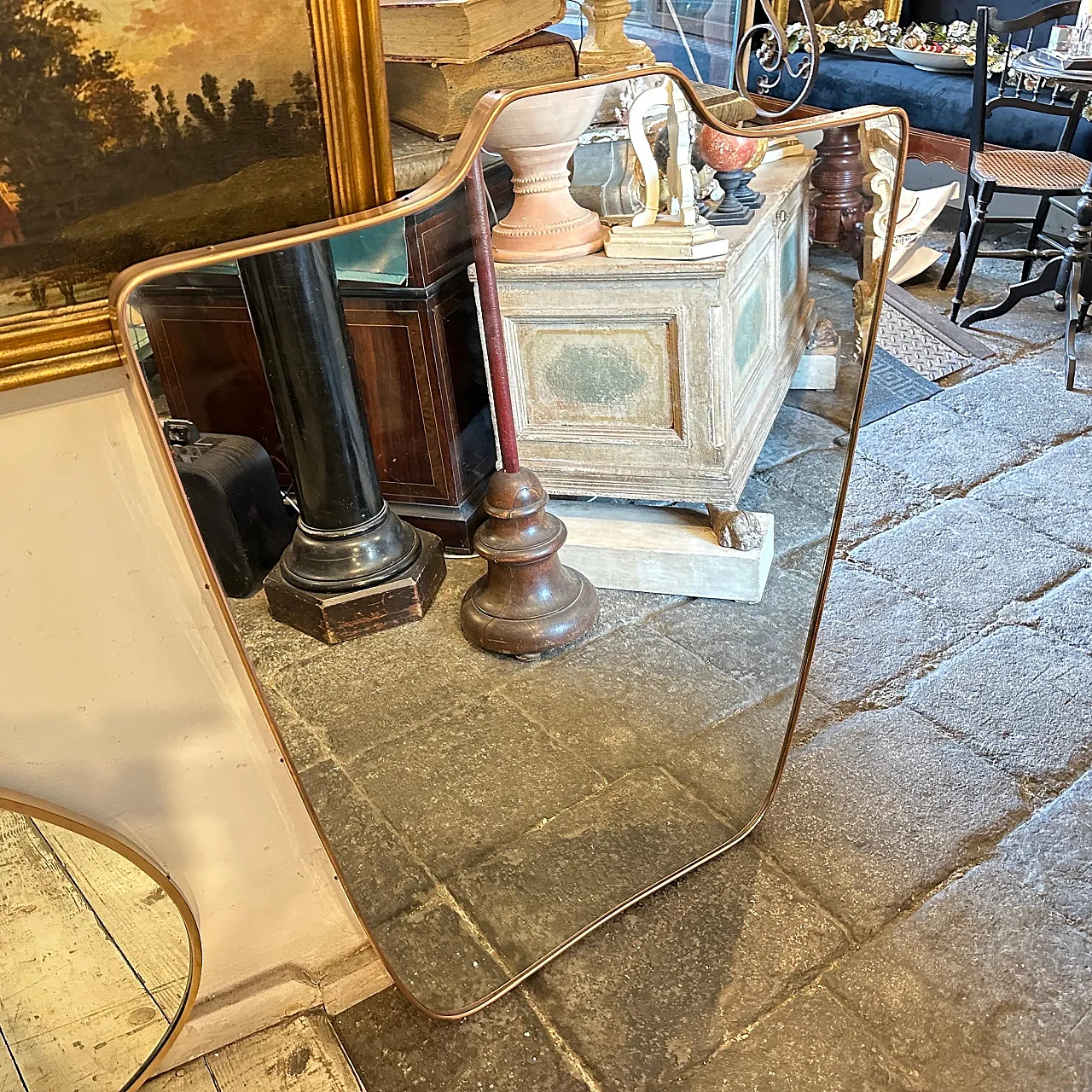 Wall mirror in shield shape by Gio Ponti, 1950s 2