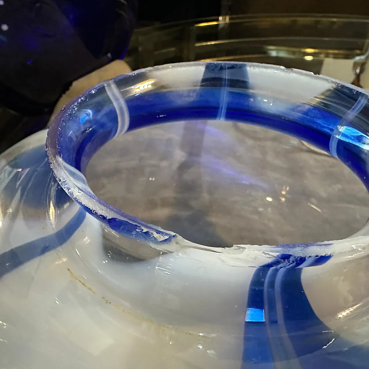 Coppia di lampade in vetro di Murano e acciaio di Mazzega, anni '70 7