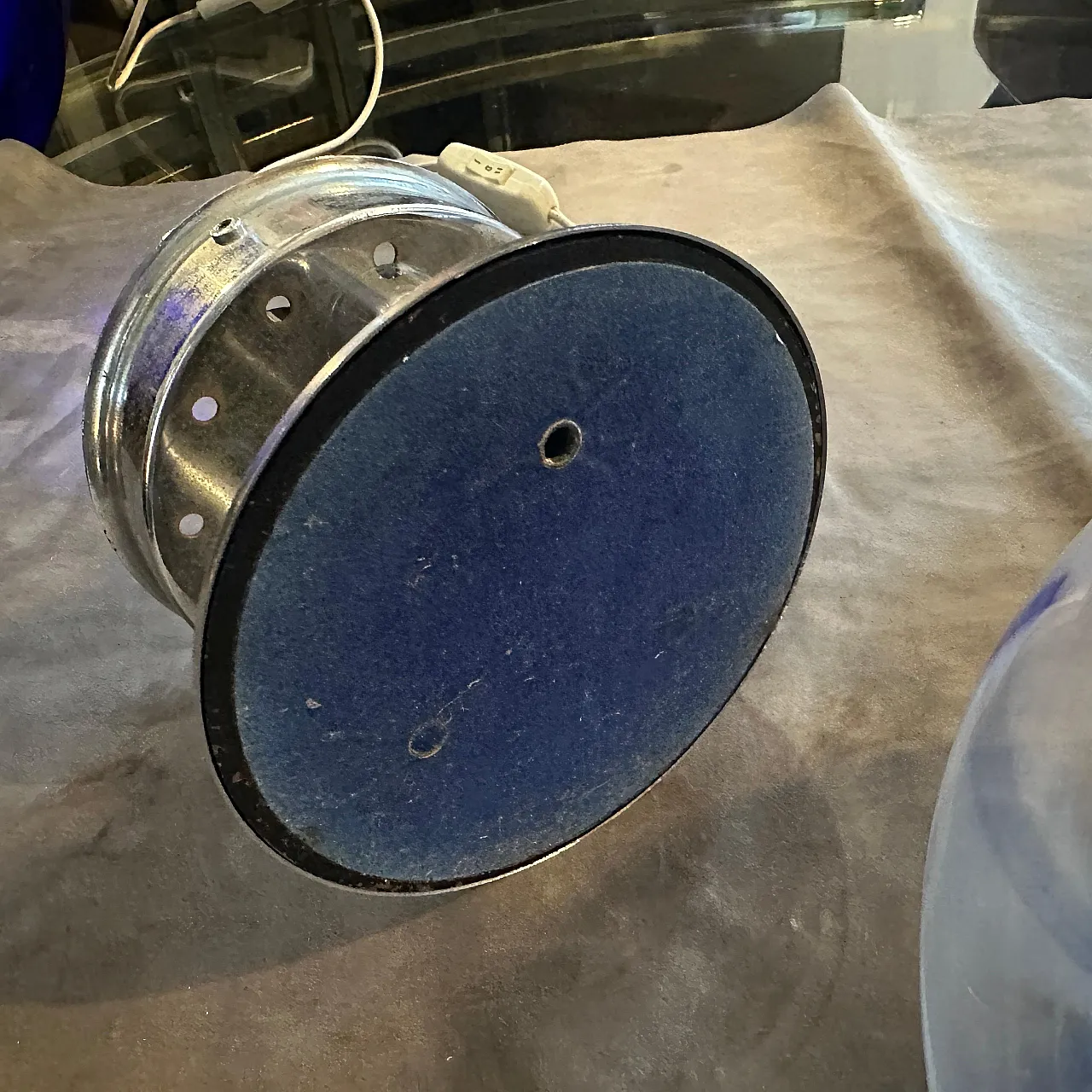 Coppia di lampade in vetro di Murano e acciaio di Mazzega, anni '70 8