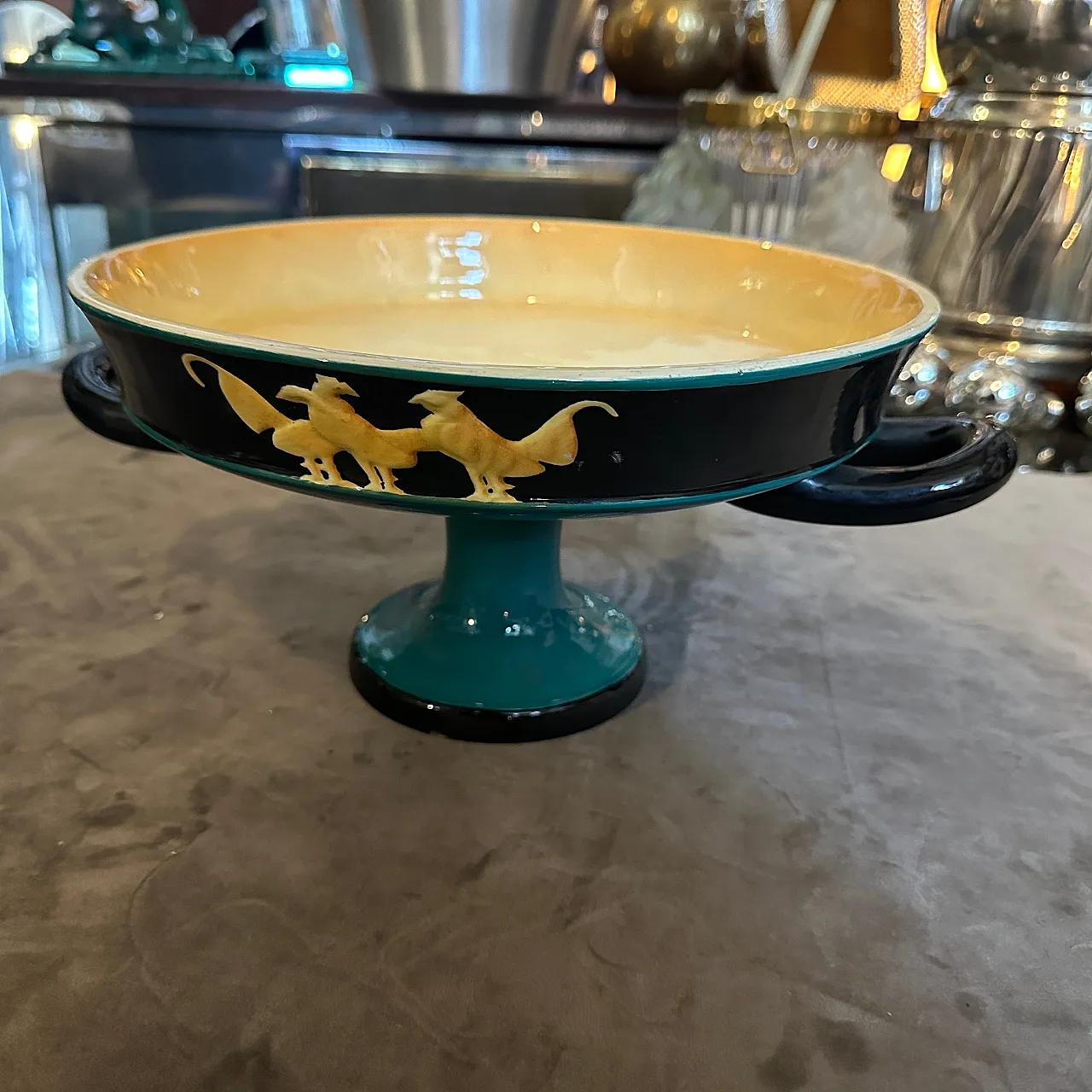 Art Deco Gio Ponti style ceramic centrepiece by Vibi, 1930s 2