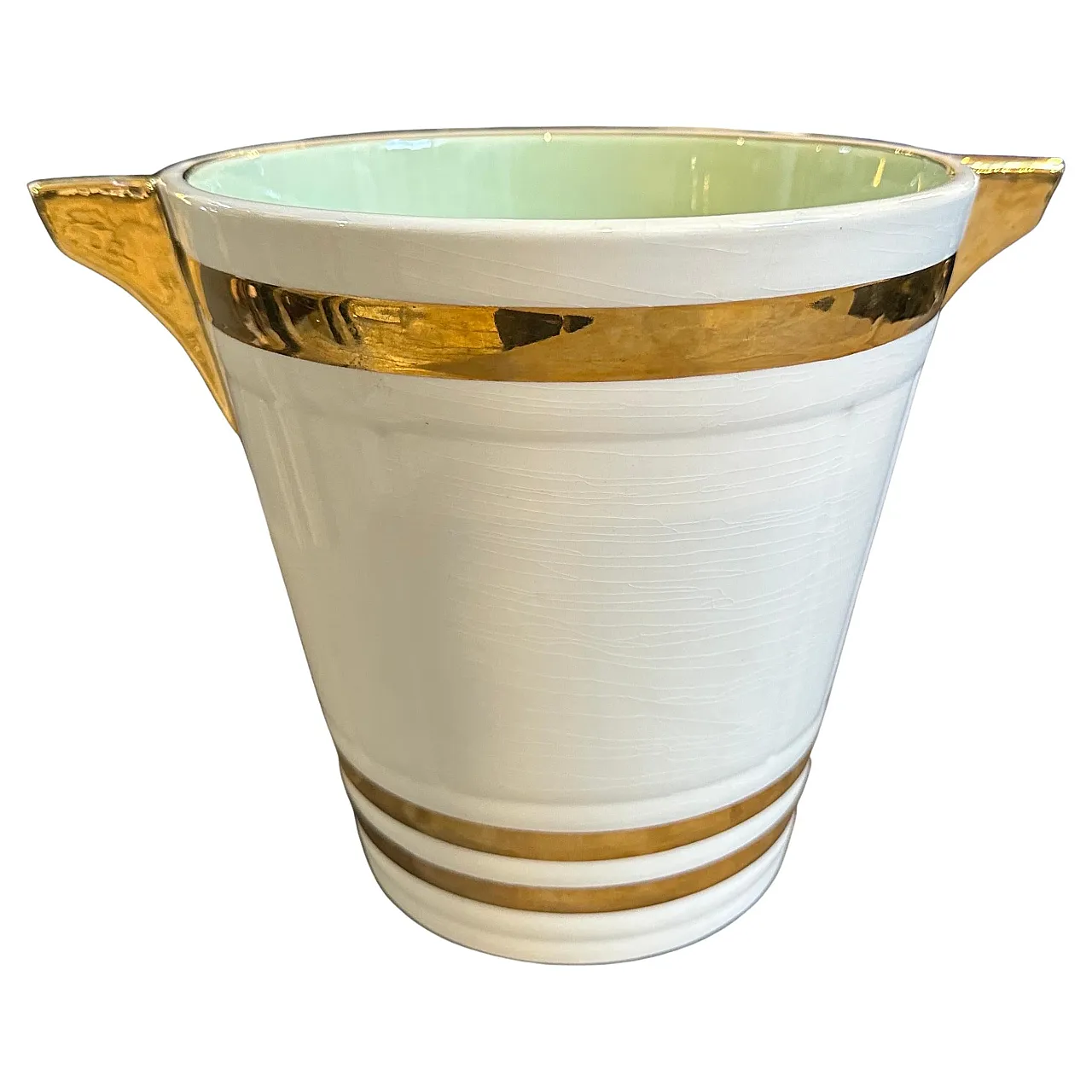 Ceramic champagne cooler by Sarreguemines, 1930s 1