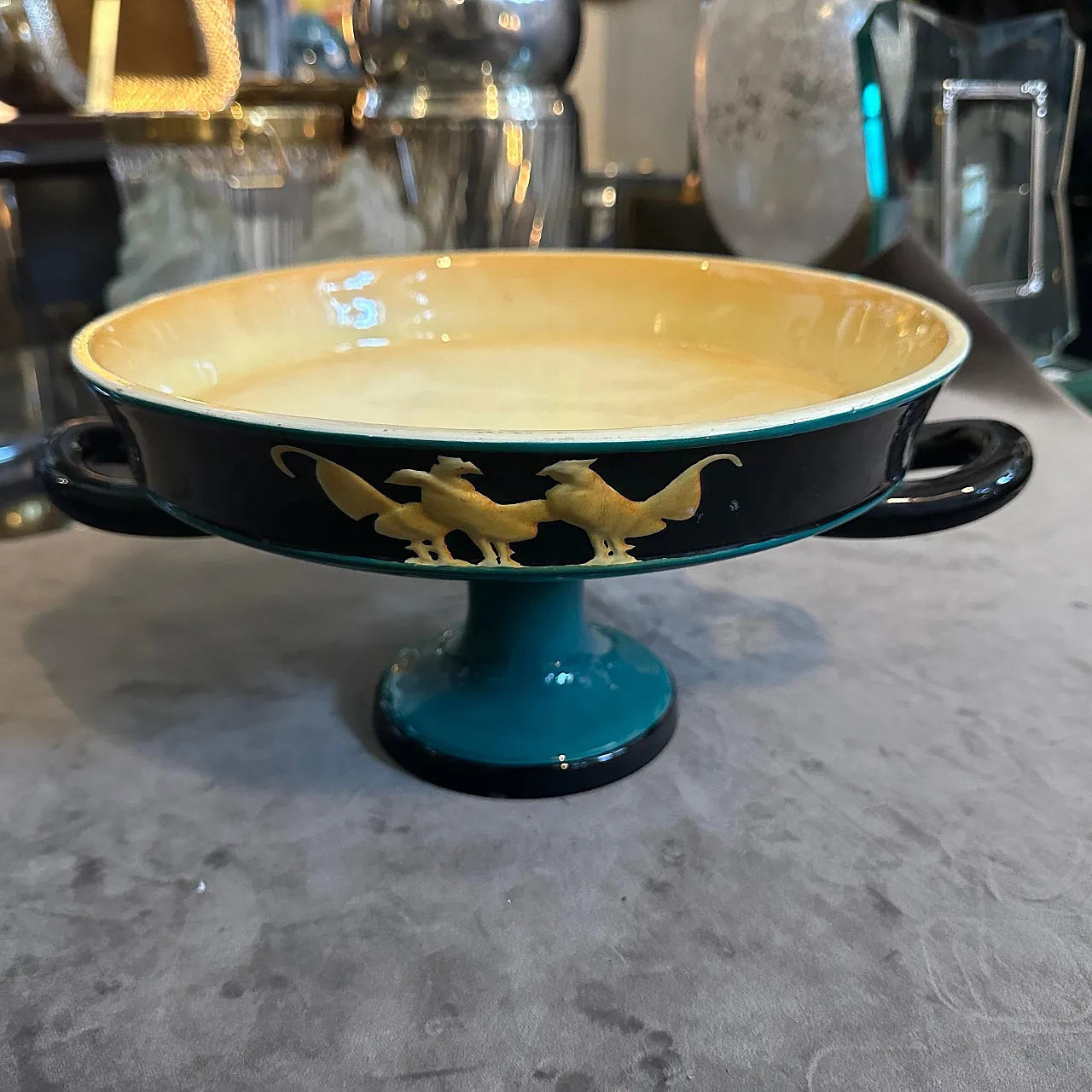 Art Deco Gio Ponti style ceramic centrepiece by Vibi, 1930s 4