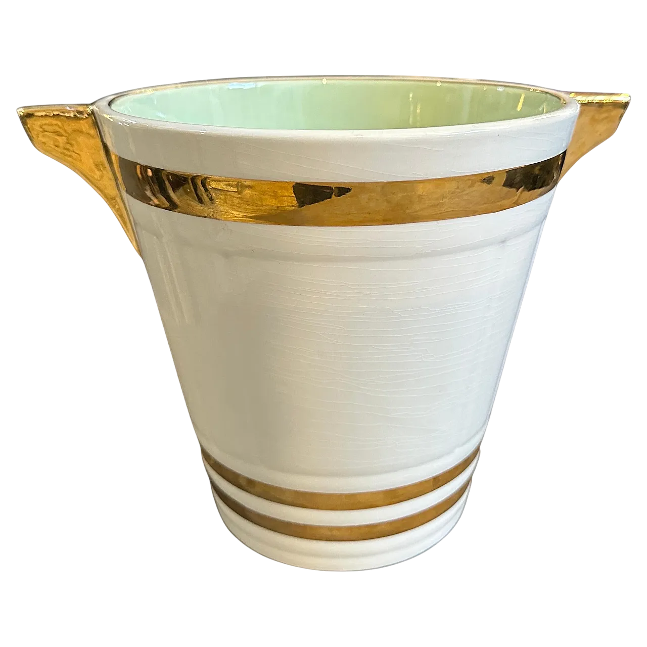 Ceramic champagne cooler by Sarreguemines, 1930s 14