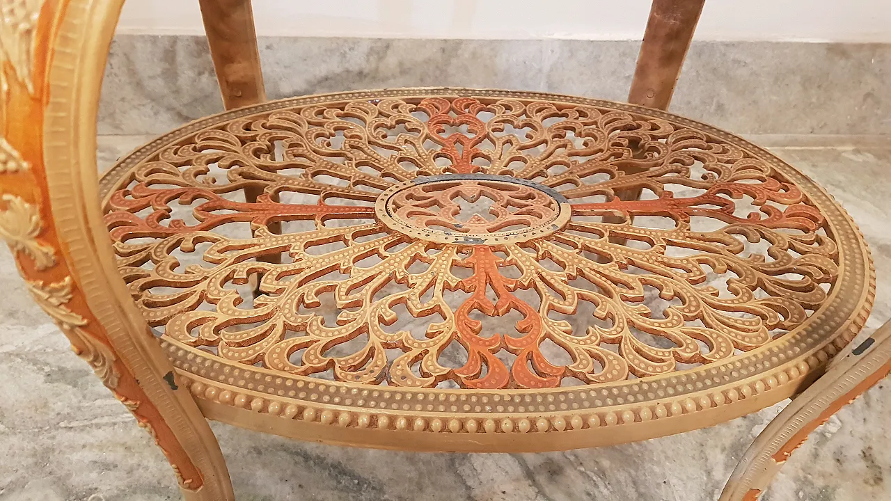 Tavolino d'appoggio in metallo smaltato, anni '40 5