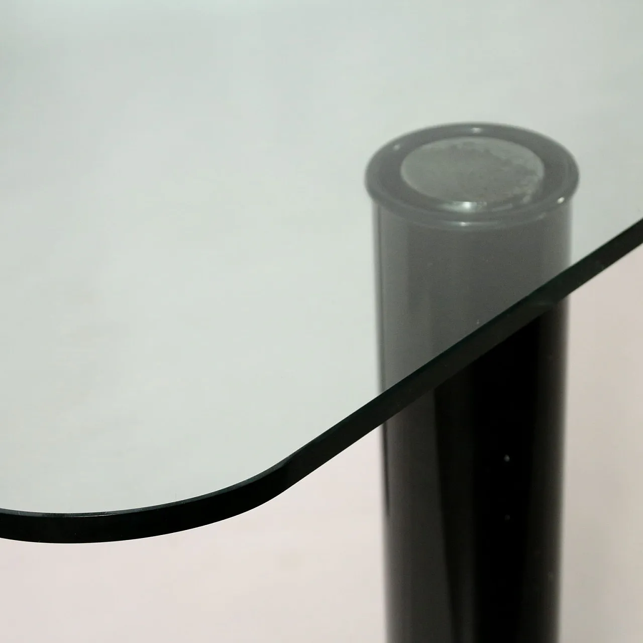 Glass and metal table, 1970s 4