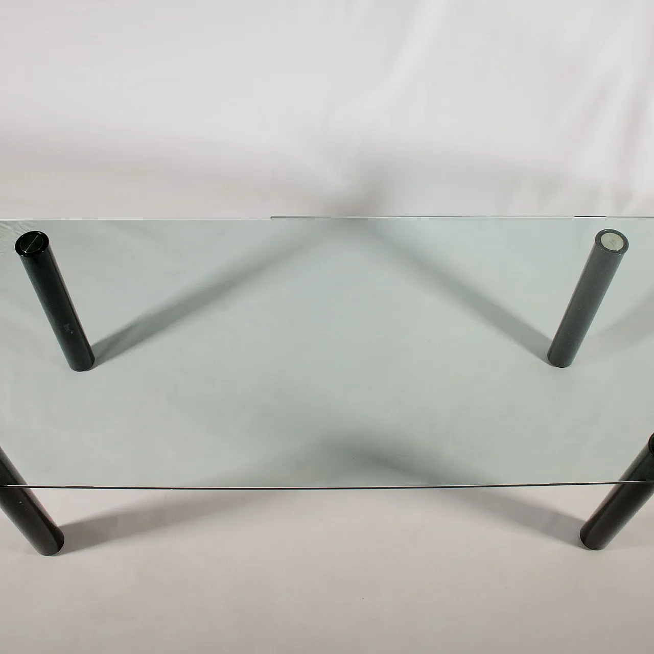 Glass and metal table, 1970s 7