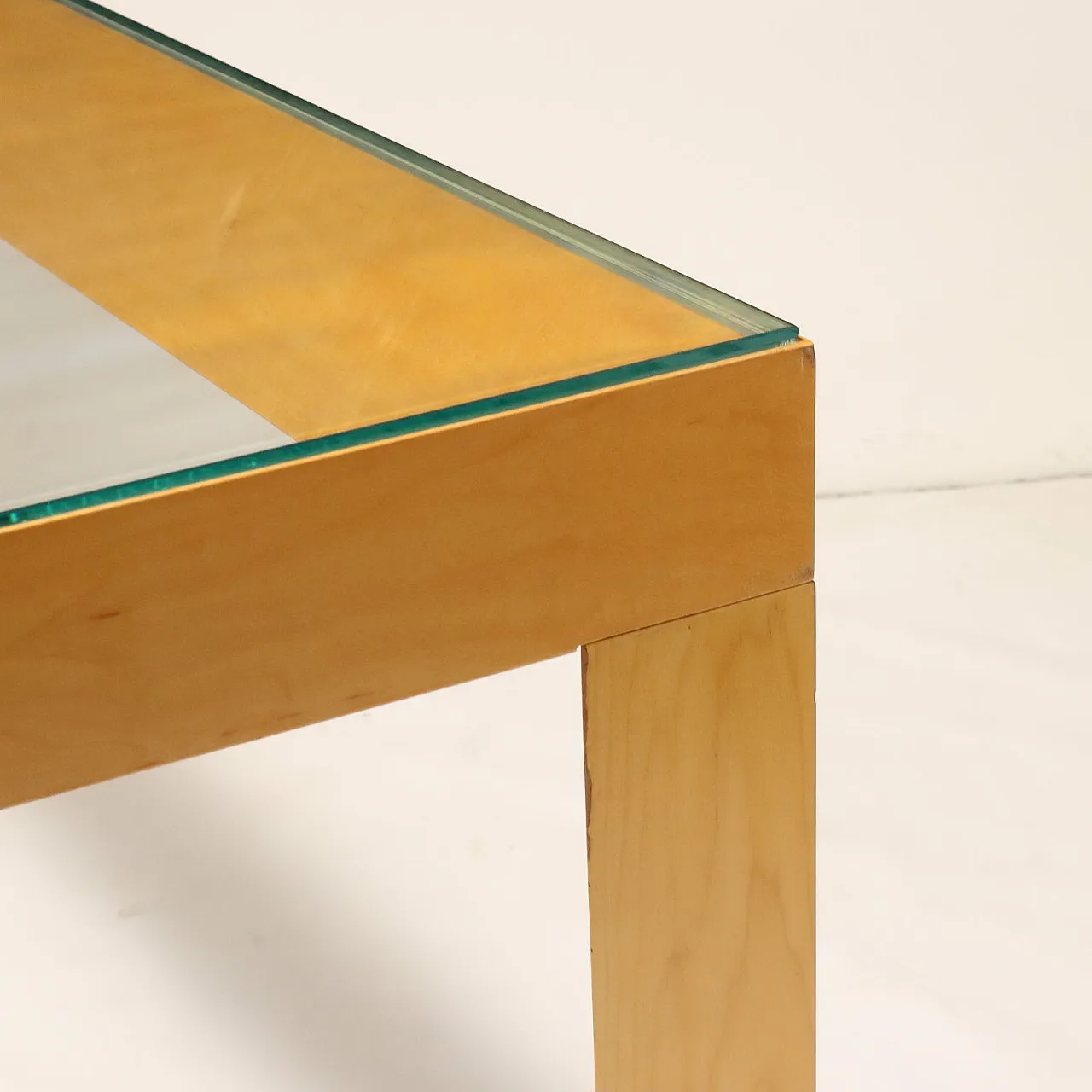 Tavolo grande in vetro e alluminio, anni '90 6