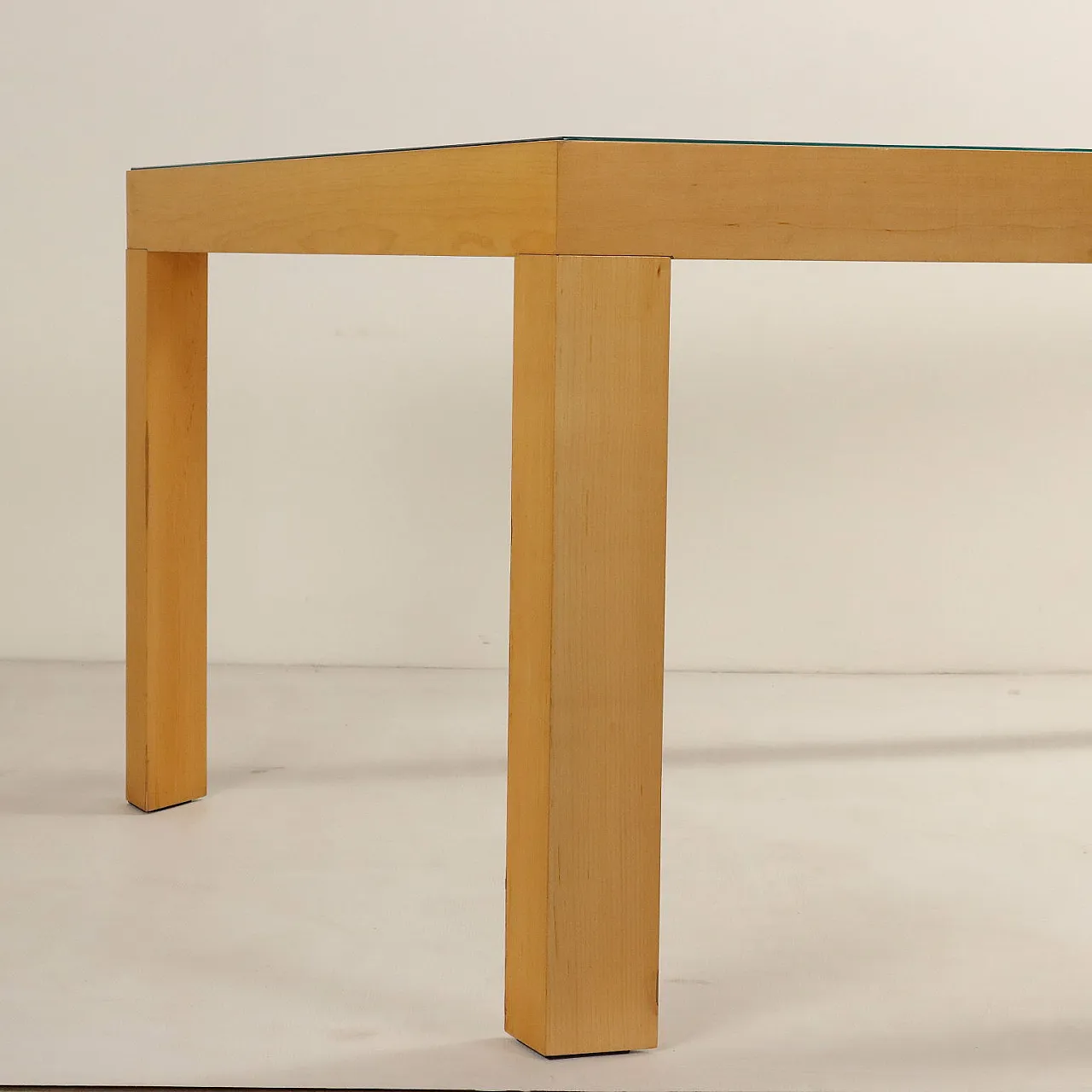 Tavolo grande in vetro e alluminio, anni '90 9