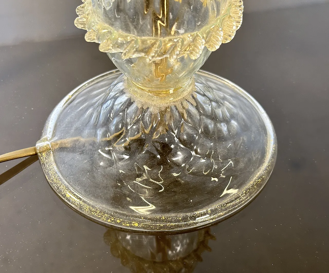 Pair of table lamps in Murano glass, 1980s 4