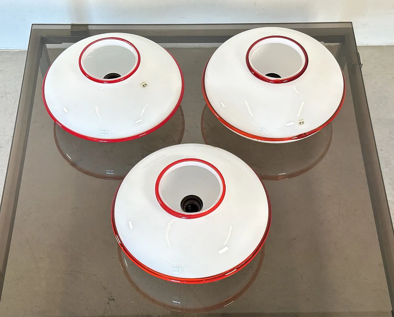 3 Ceiling lights in Murano glass by brothers Toso, 1970s 1