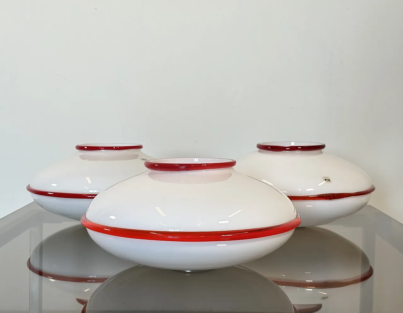 3 Ceiling lights in Murano glass by brothers Toso, 1970s 5