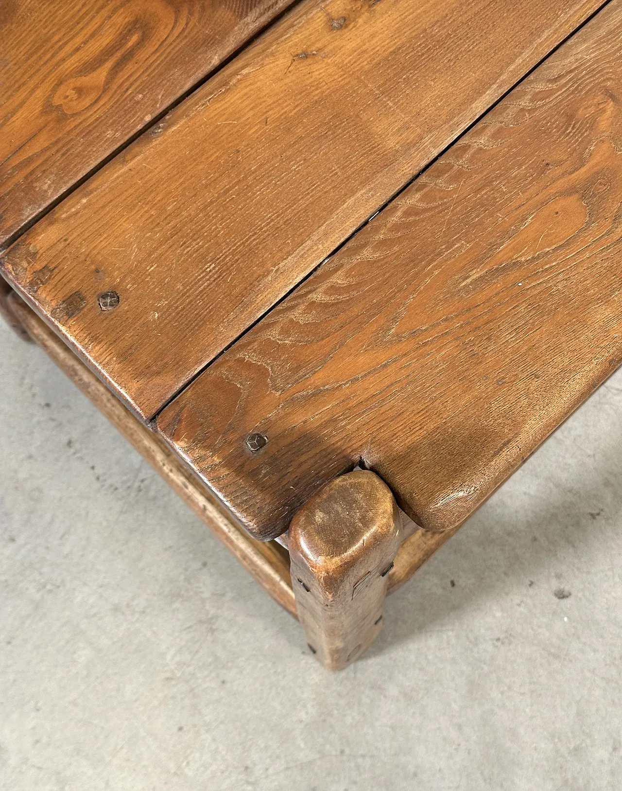 5 Dining chairs in oak wood in rustic style, 1970s 11