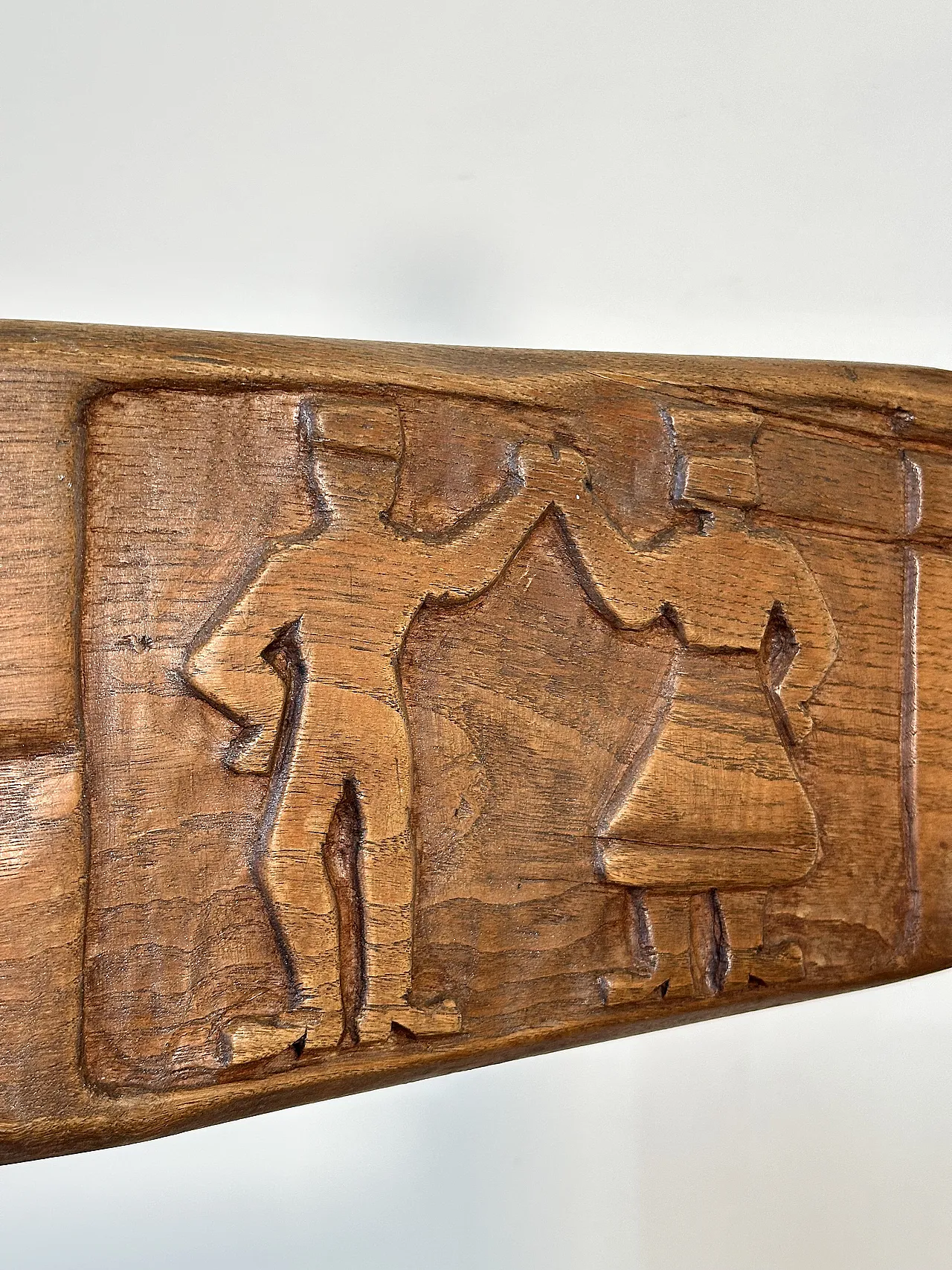 5 Dining chairs in oak wood in rustic style, 1970s 13