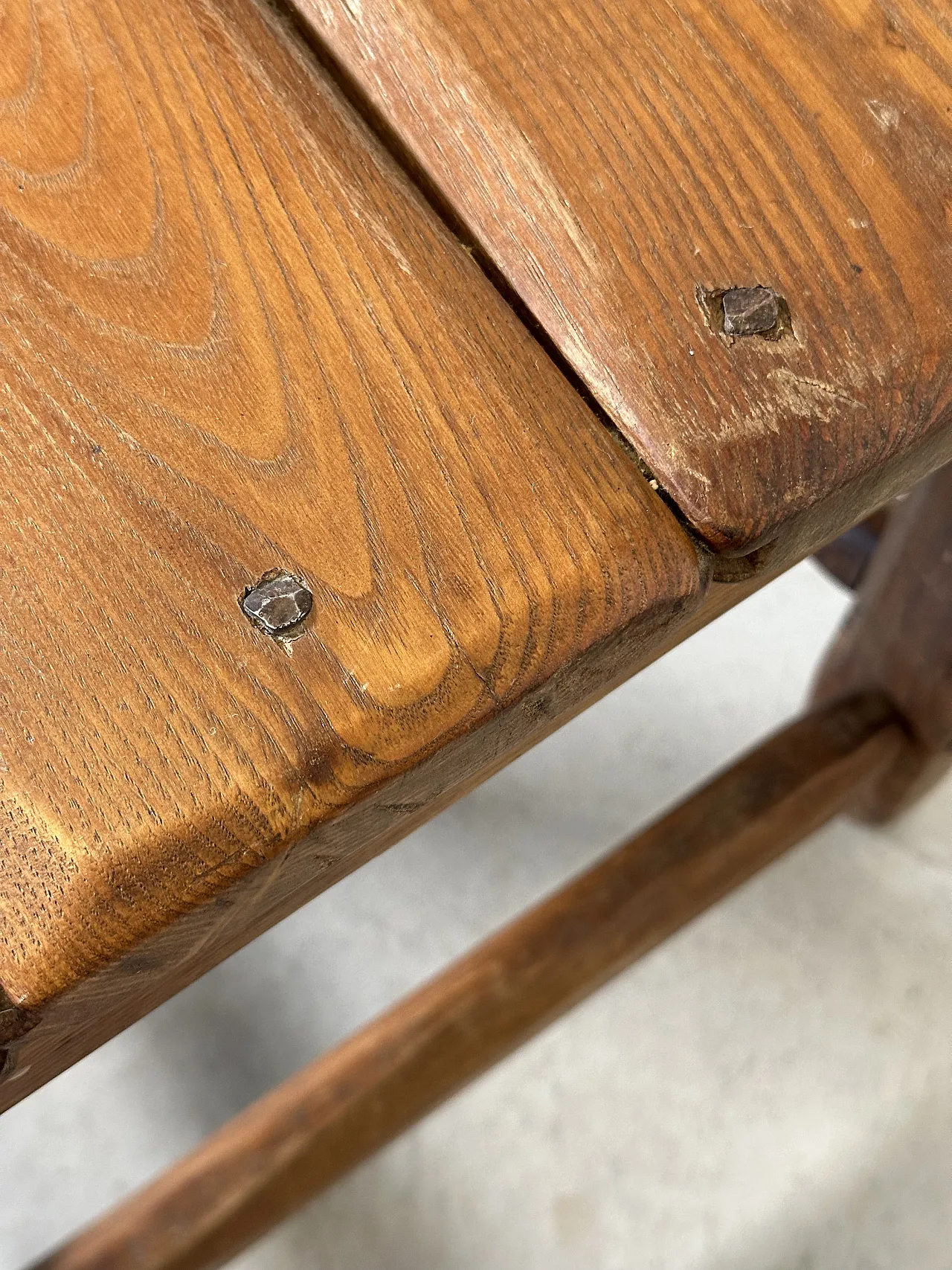 5 Dining chairs in oak wood in rustic style, 1970s 22