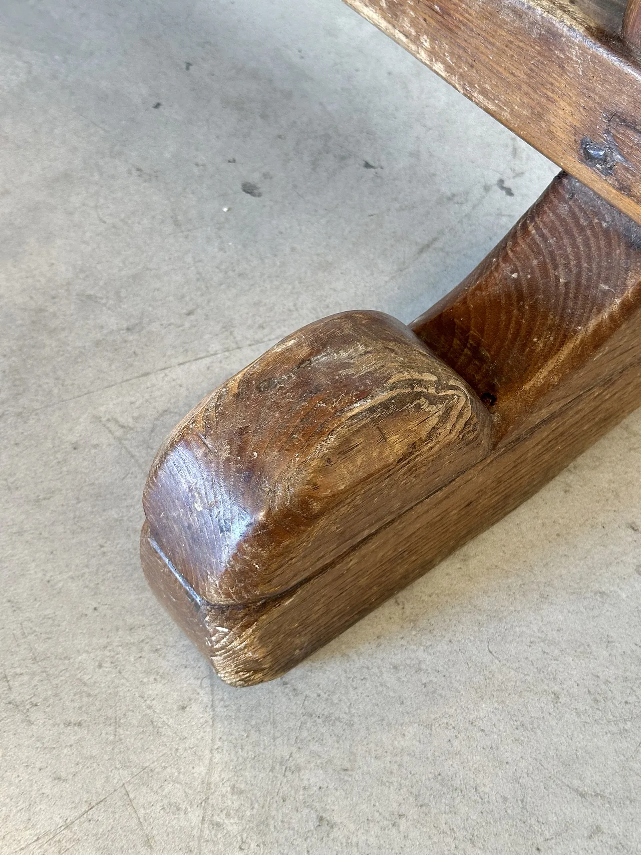 Table in oak wood in rustic style, 1970s 2