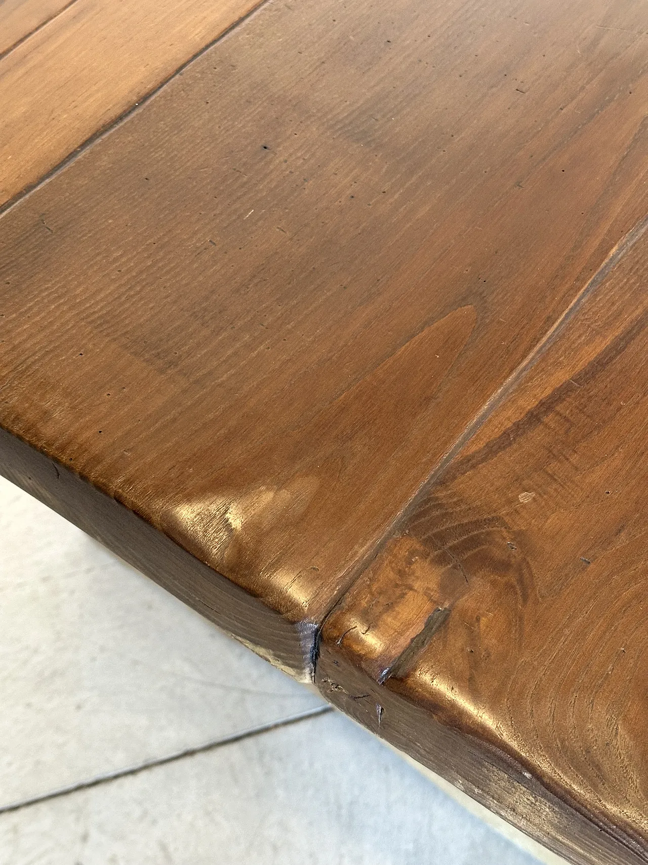 Table in oak wood in rustic style, 1970s 4