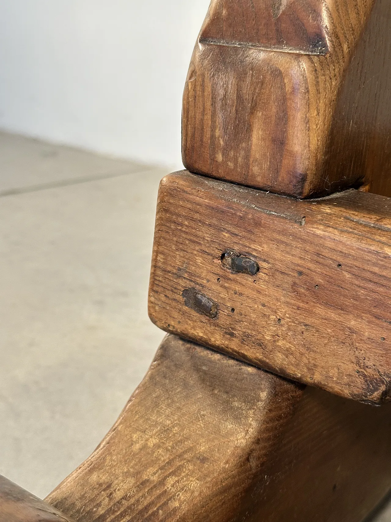 Table in oak wood in rustic style, 1970s 8