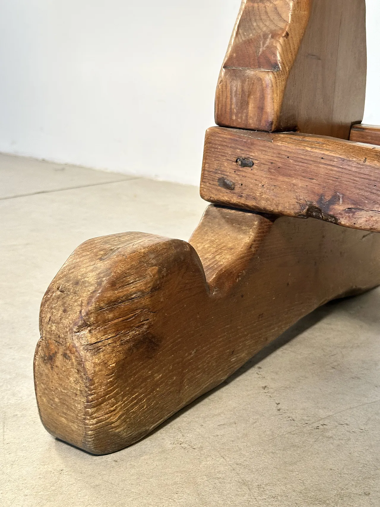 Table in oak wood in rustic style, 1970s 9