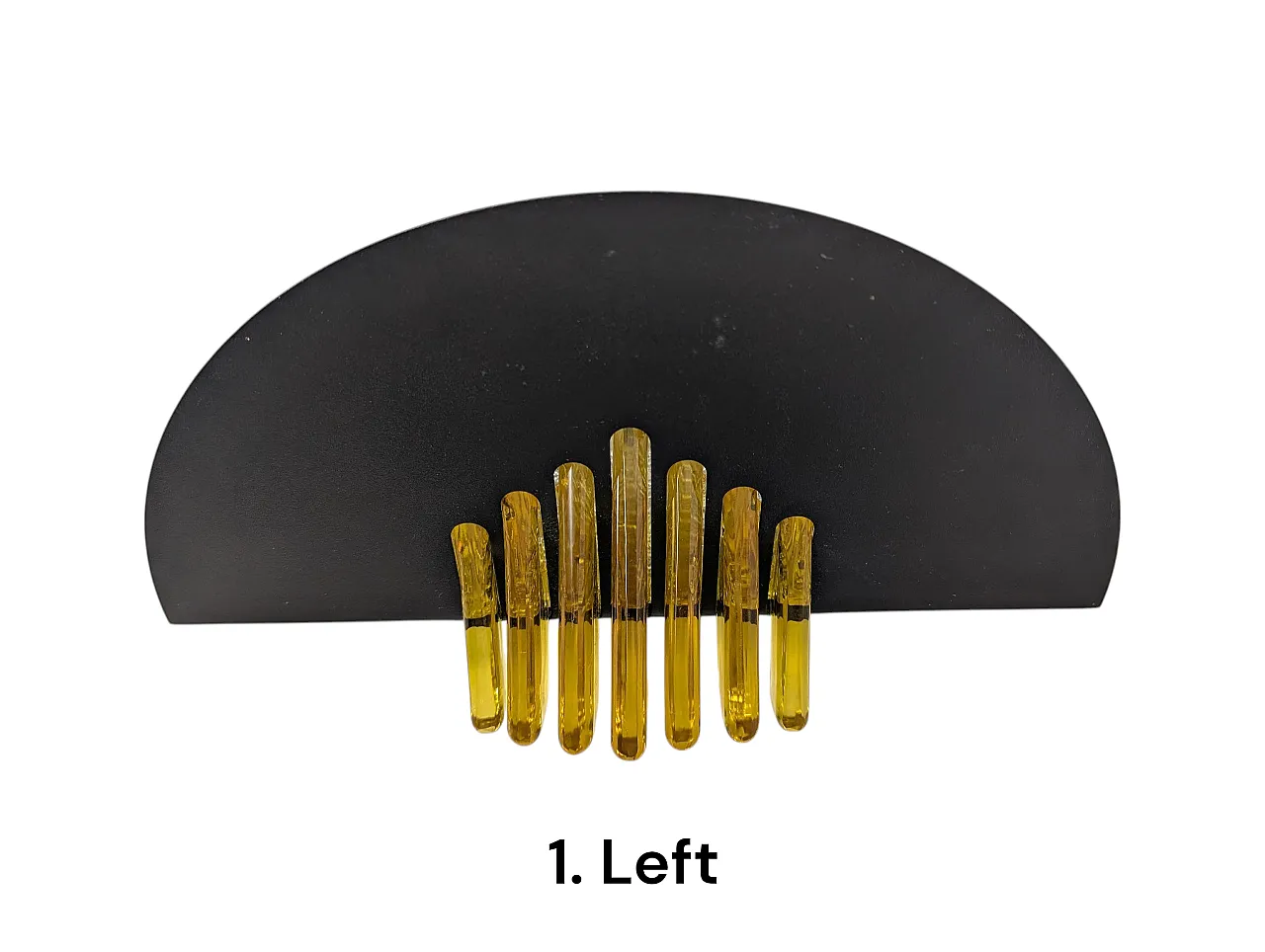 3 Applique in ferro e vetro di Murano di AV Mazzega, anni '80 2