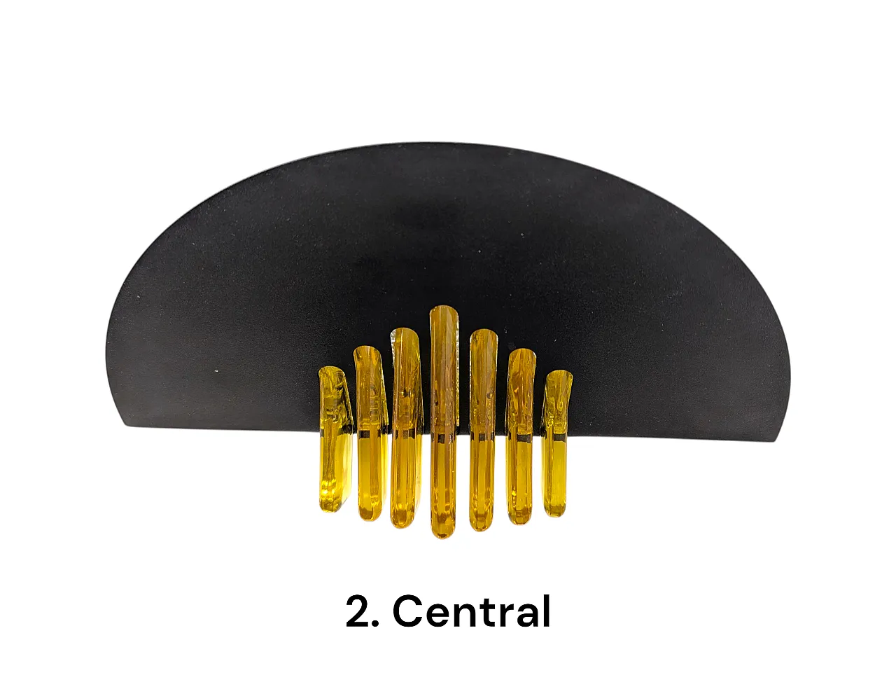 3 Applique in ferro e vetro di Murano di AV Mazzega, anni '80 3