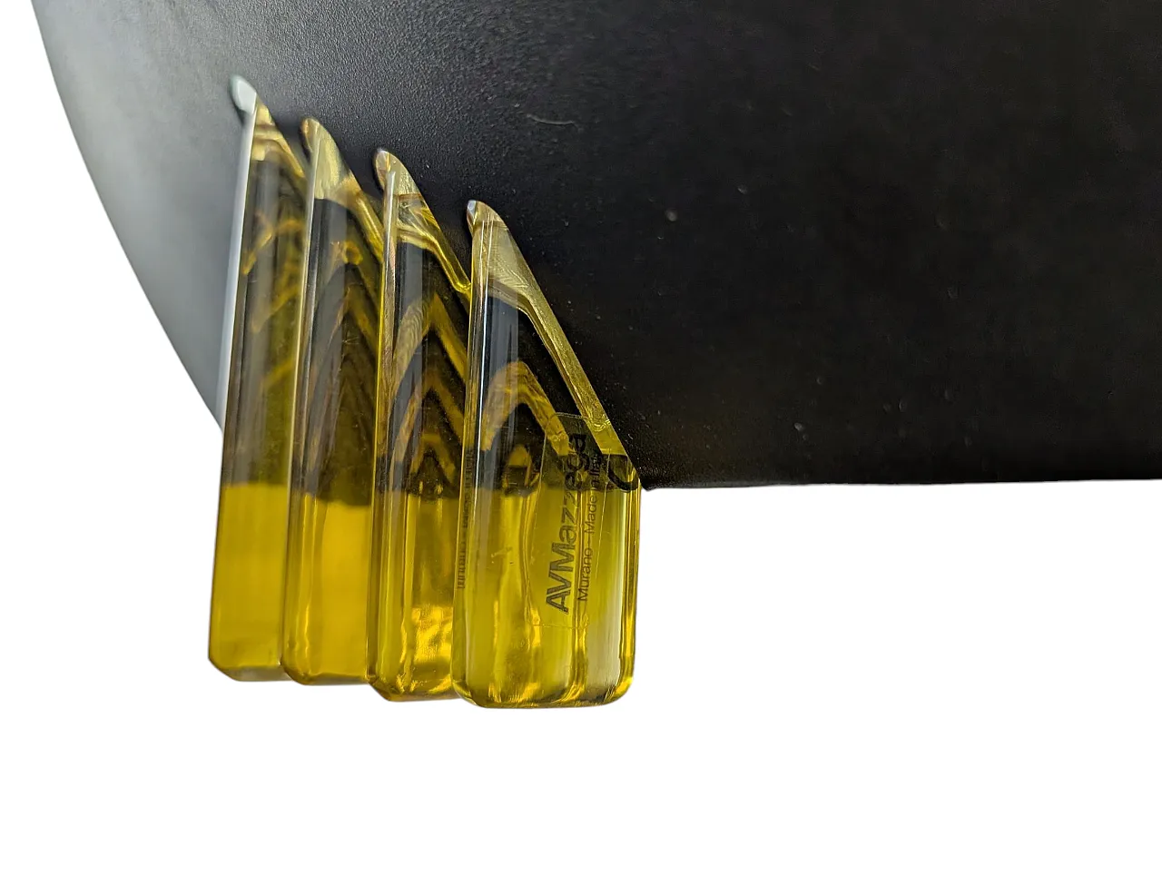 3 Applique in ferro e vetro di Murano di AV Mazzega, anni '80 8