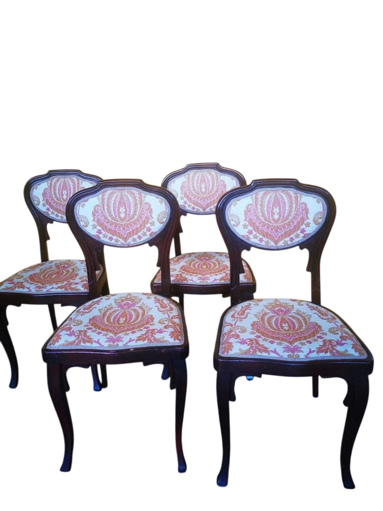 4  Jacob & Josef Kohn chairs with fabric seat and back, 19th century 4