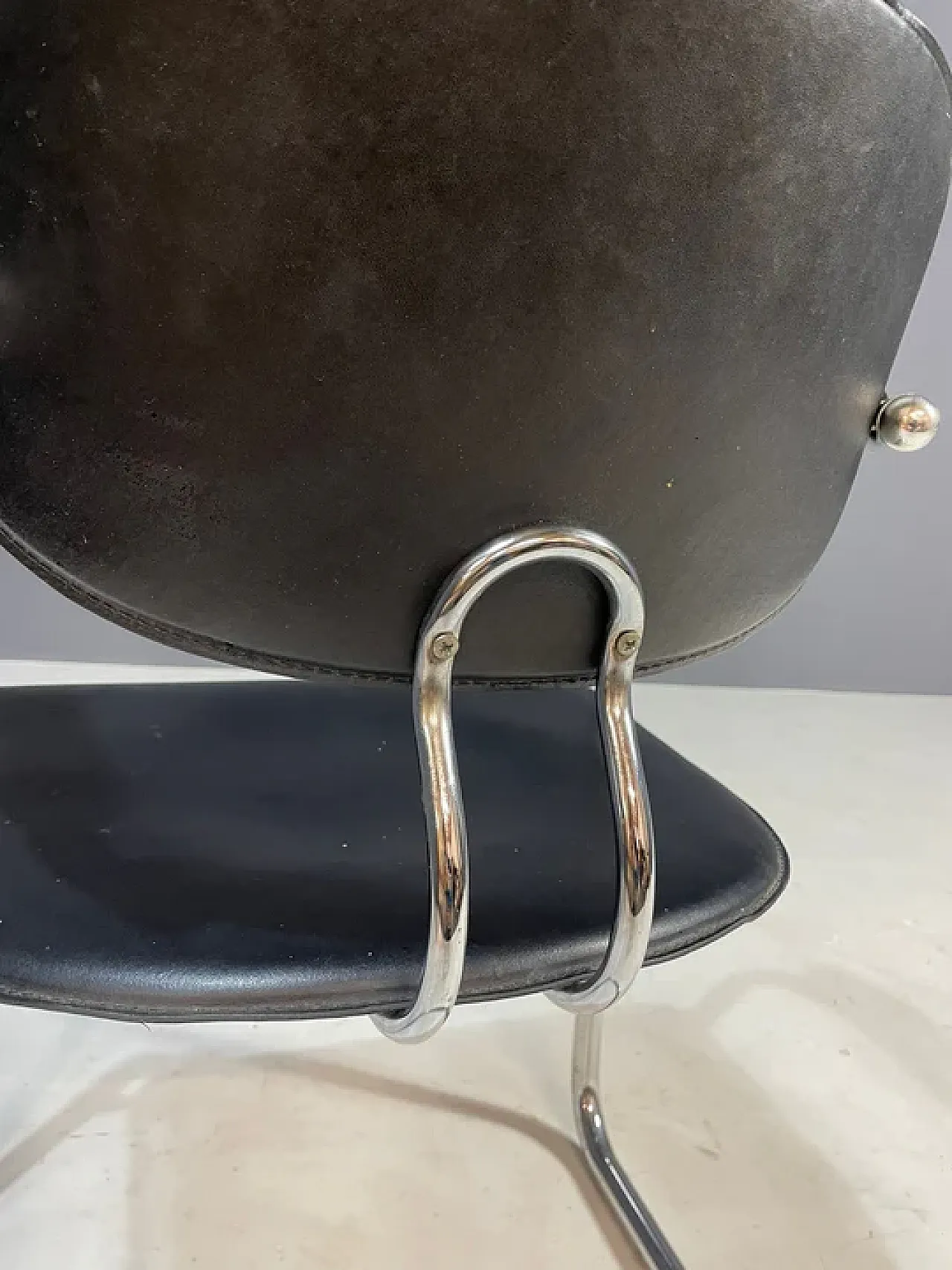 Pair of chrome Bauhaus style chairs by Effezeta, 1980s 2