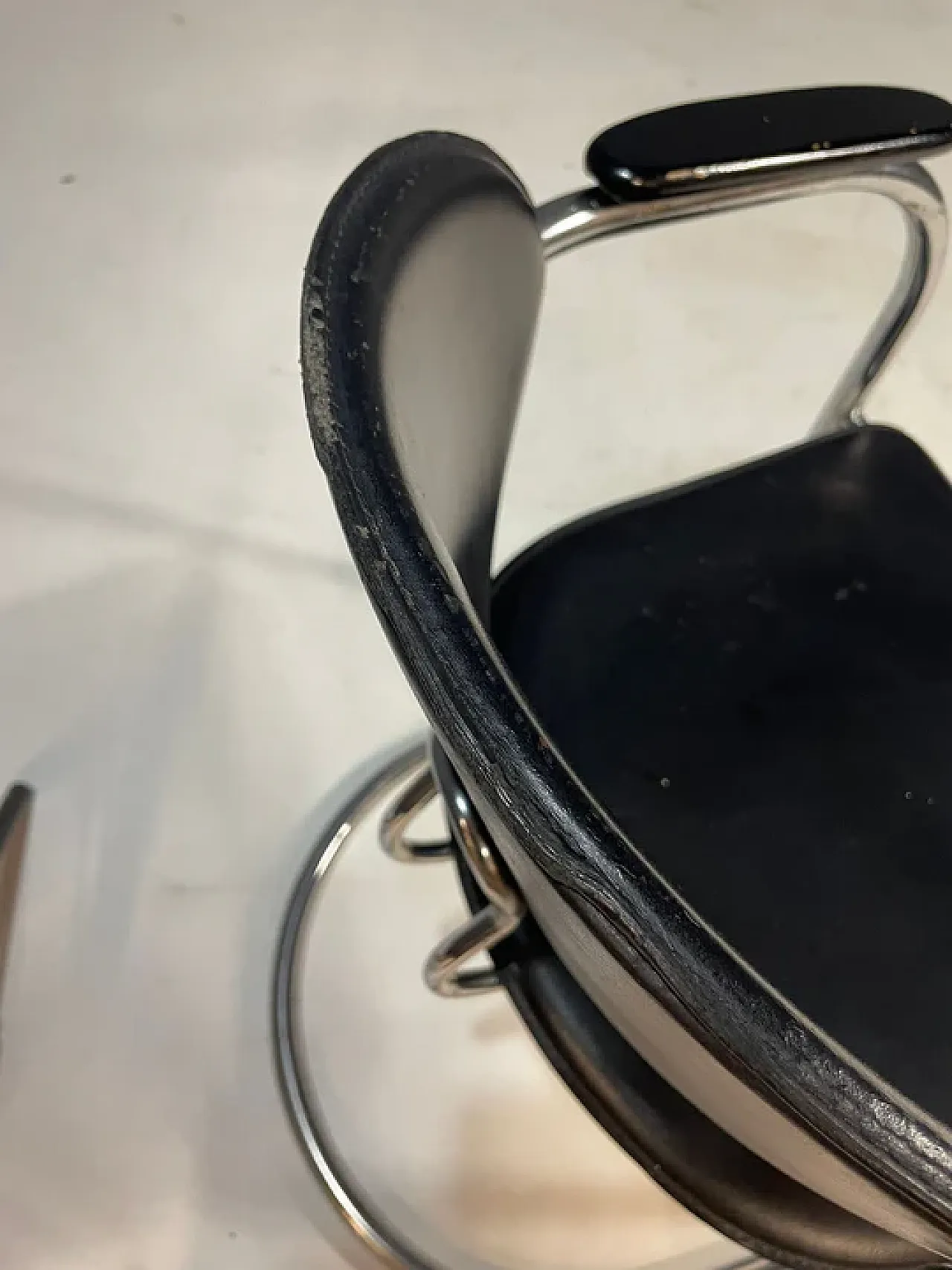 Pair of chrome Bauhaus style chairs by Effezeta, 1980s 7