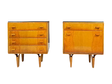 Coppia di comodini in legno di Nový Domov, anni '70