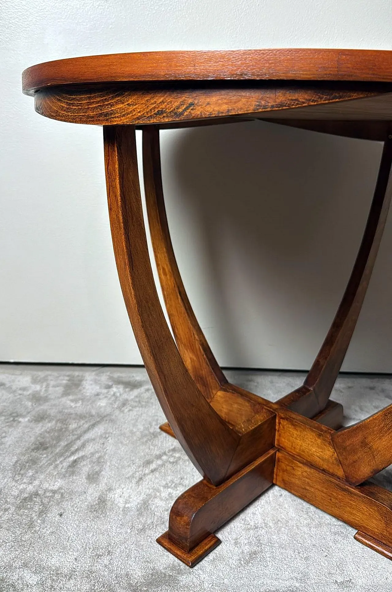Tavolino da caffè Art Deco in noce, primo '900 13