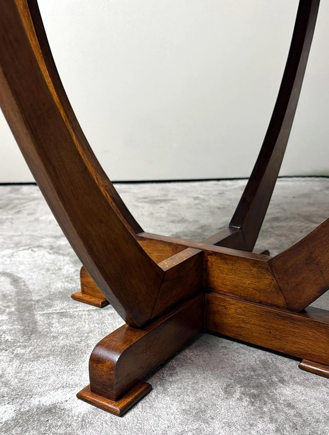 Tavolino da caffè Art Deco in noce, primo '900 18