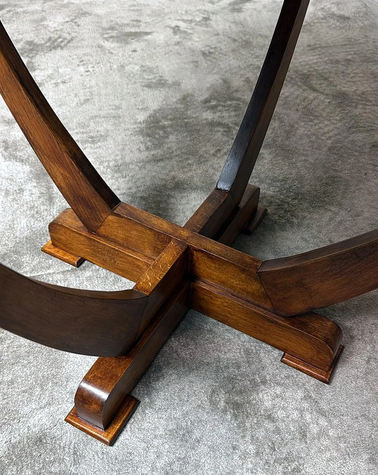 Tavolino da caffè Art Deco in noce, primo '900 19