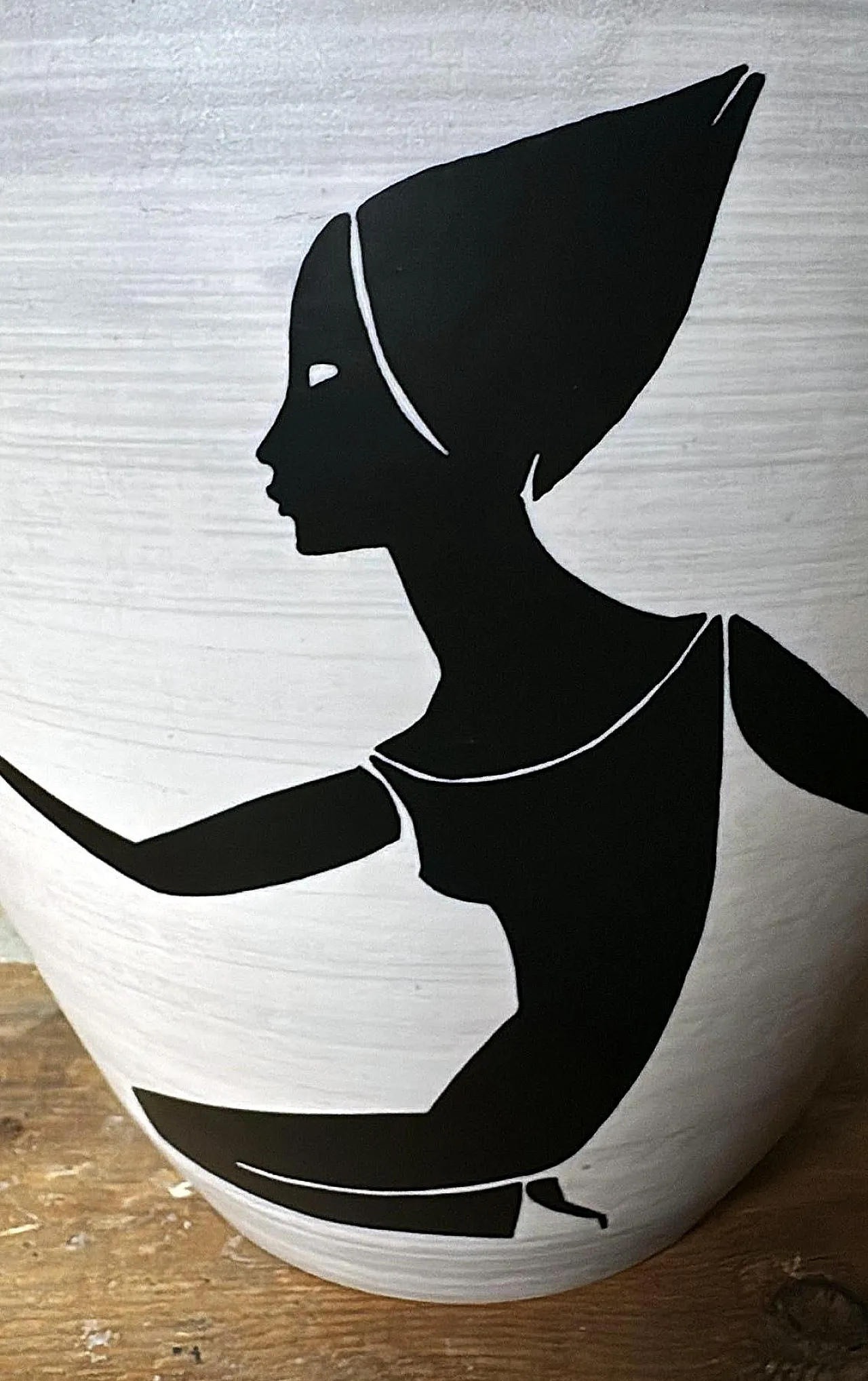 Cachepot in gres dipinto a mano di Sèvres Paul per Milet, anni '50 9