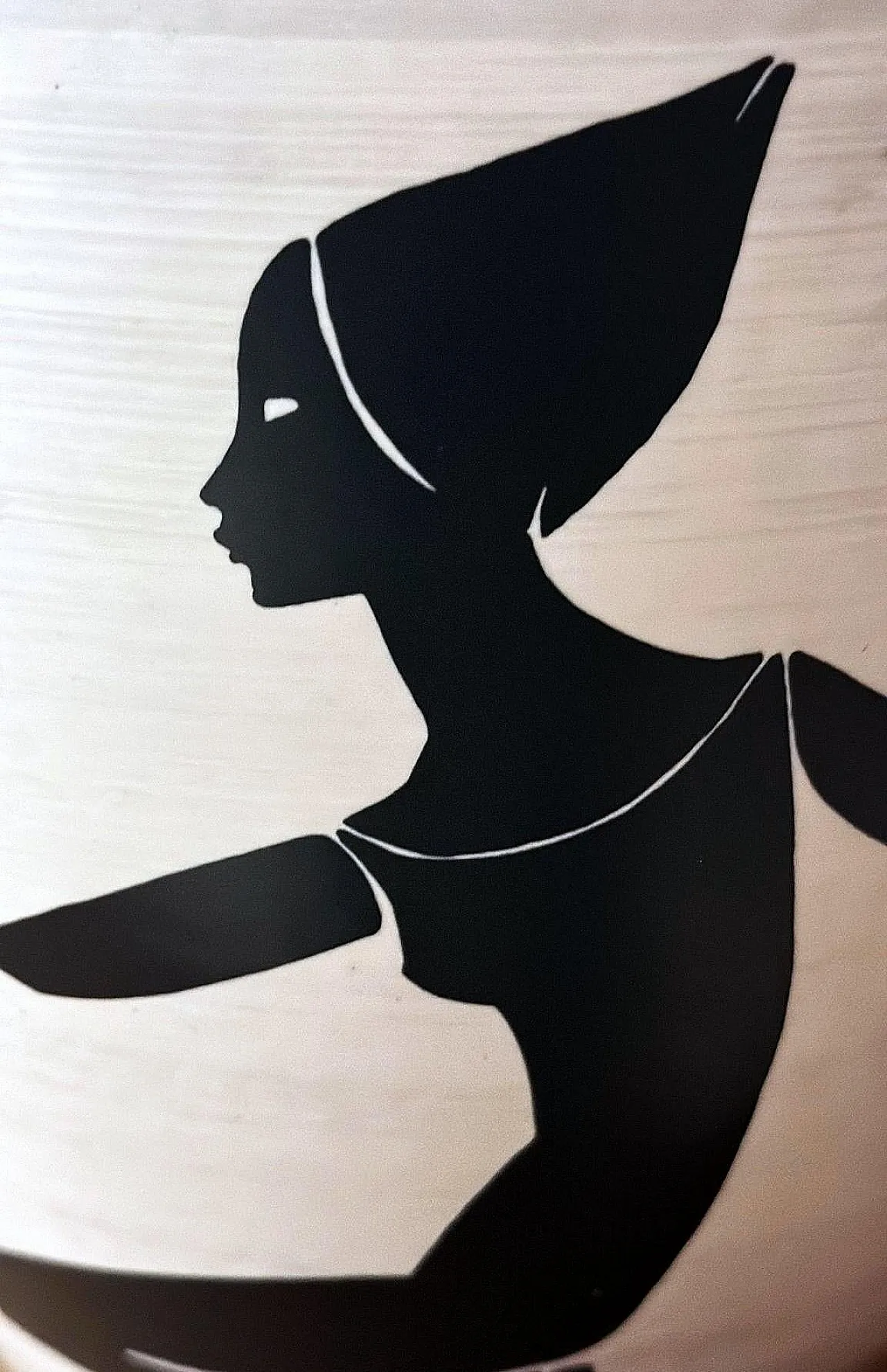 Cachepot in gres dipinto a mano di Sèvres Paul per Milet, anni '50 10