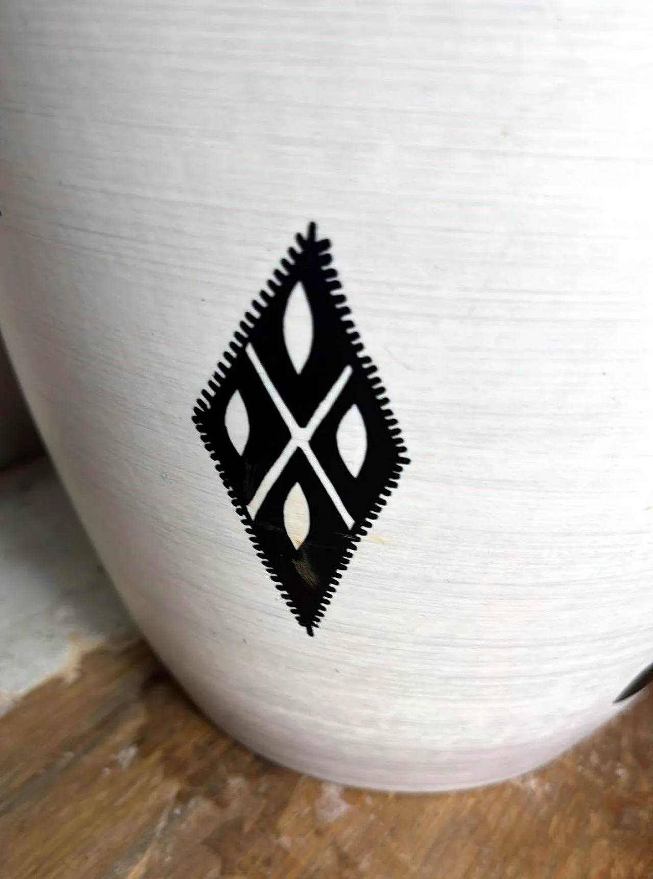 Cachepot in gres dipinto a mano di Sèvres Paul per Milet, anni '50 12