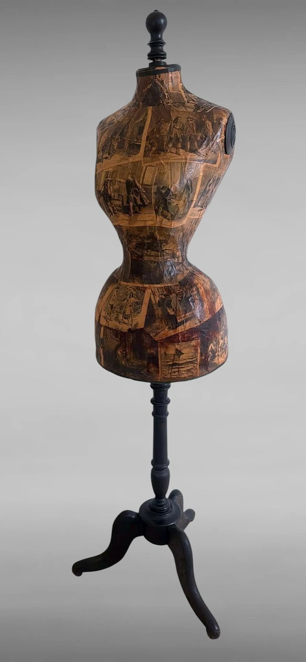Napoleon III style wooden tailor's dummy, 19th century 2