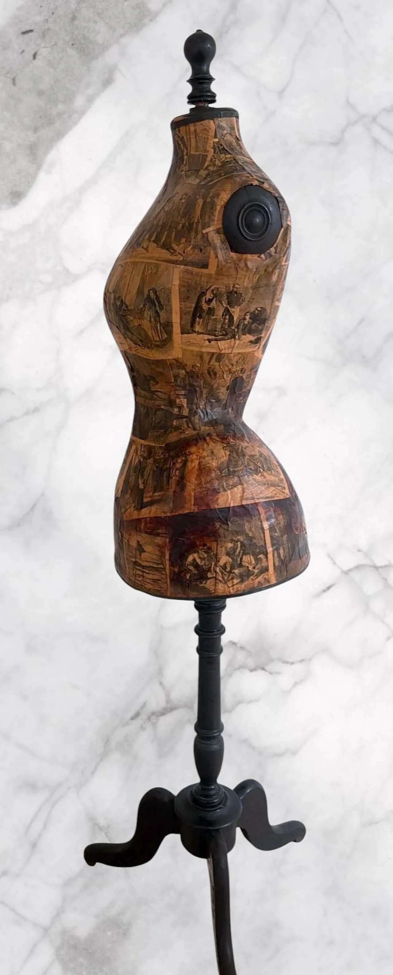 Napoleon III style wooden tailor's dummy, 19th century 5