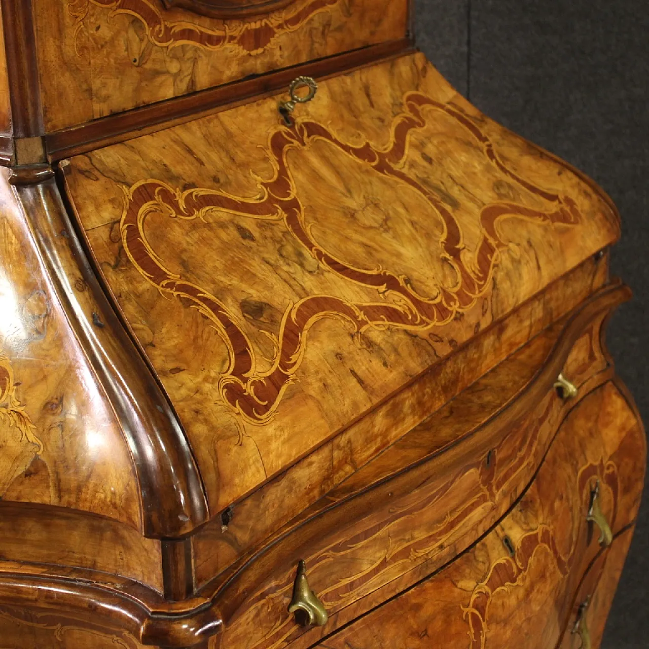 Trumeau lombardo in stile Rococò intarsiato, '900 6