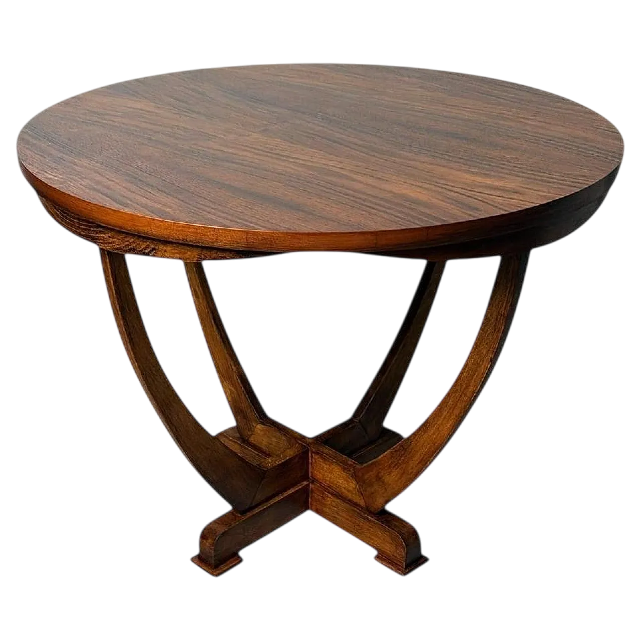 Tavolino da caffè Art Deco in noce, primo '900 21