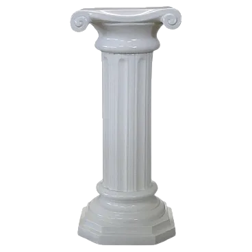 Colonna in ceramica bianca di Bassano, fine '900