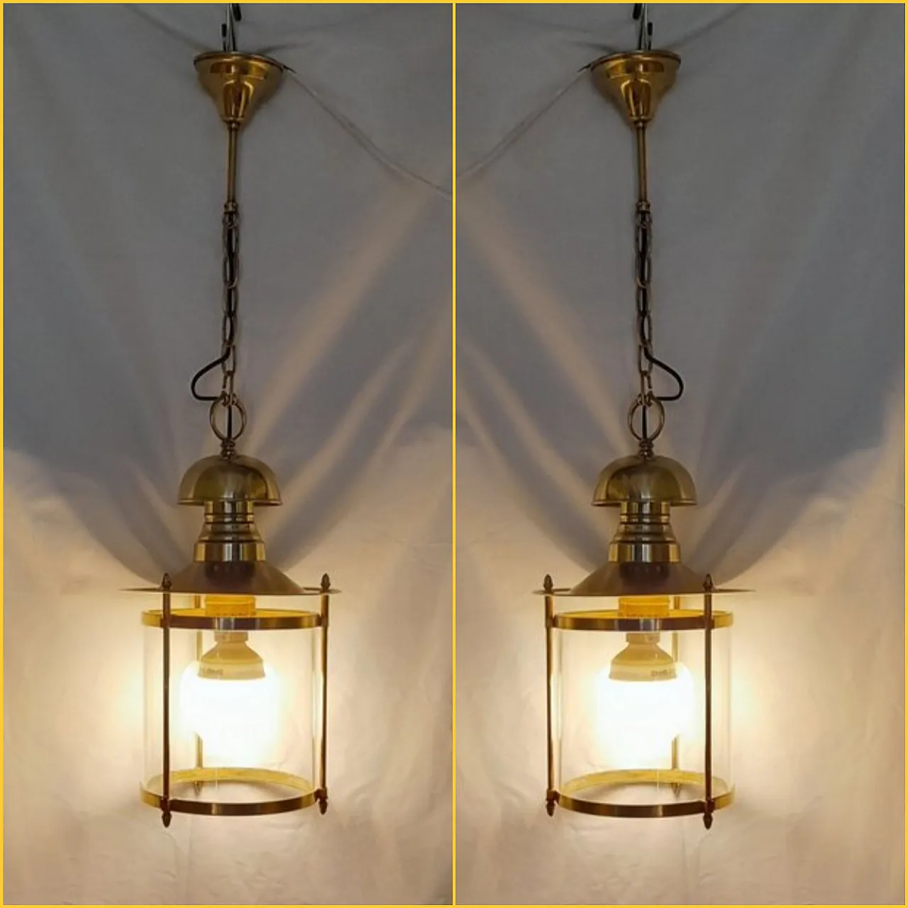 Pair of maritime style lamps, 70s 35