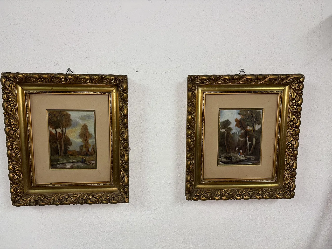 Coppia quadri antichi, primo '900 3