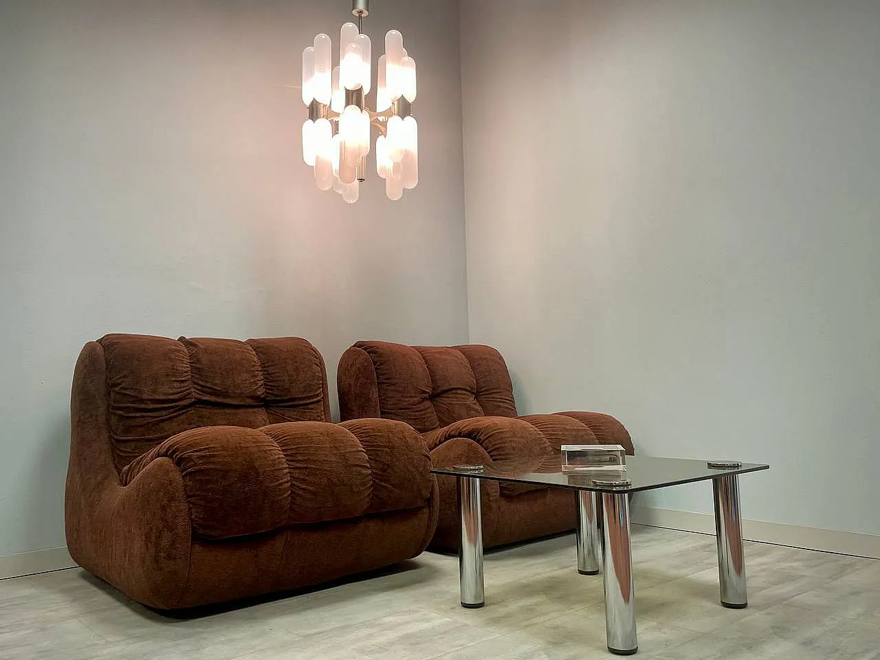 Lampadario Torpedo di Carlo Nason per Mazzega, fine '900 2