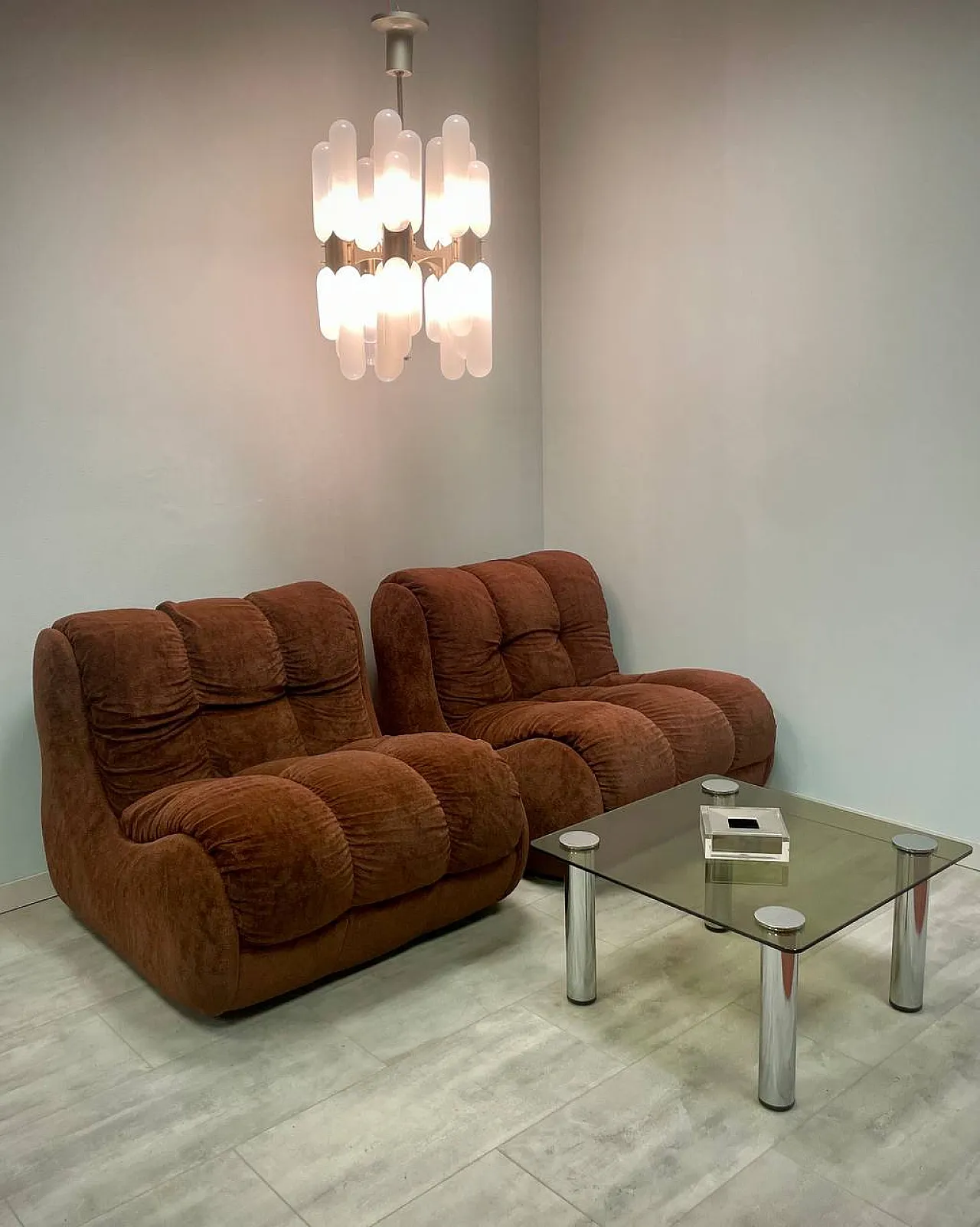 Lampadario Torpedo di Carlo Nason per Mazzega, fine '900 3