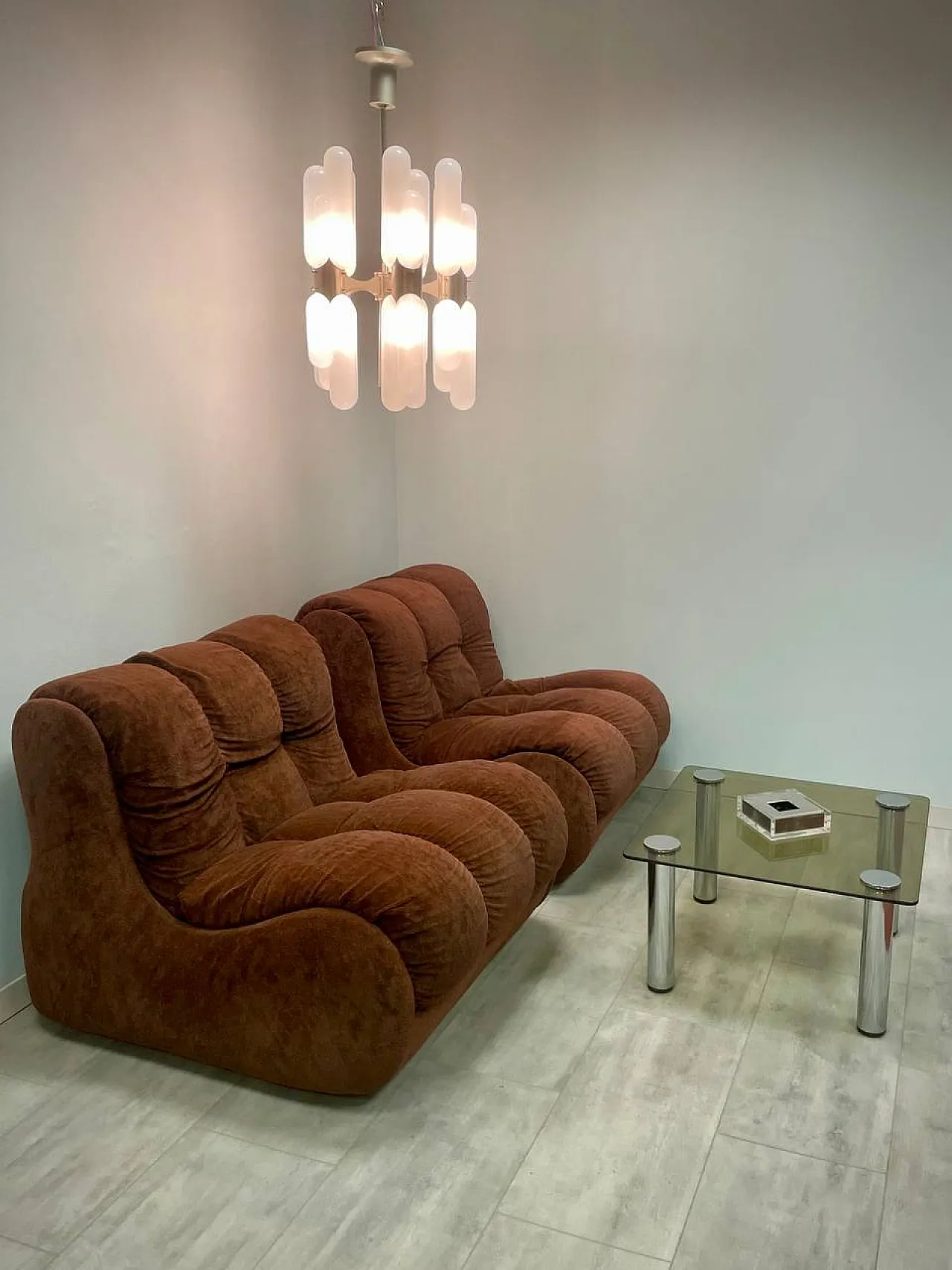 Lampadario Torpedo di Carlo Nason per Mazzega, fine '900 4