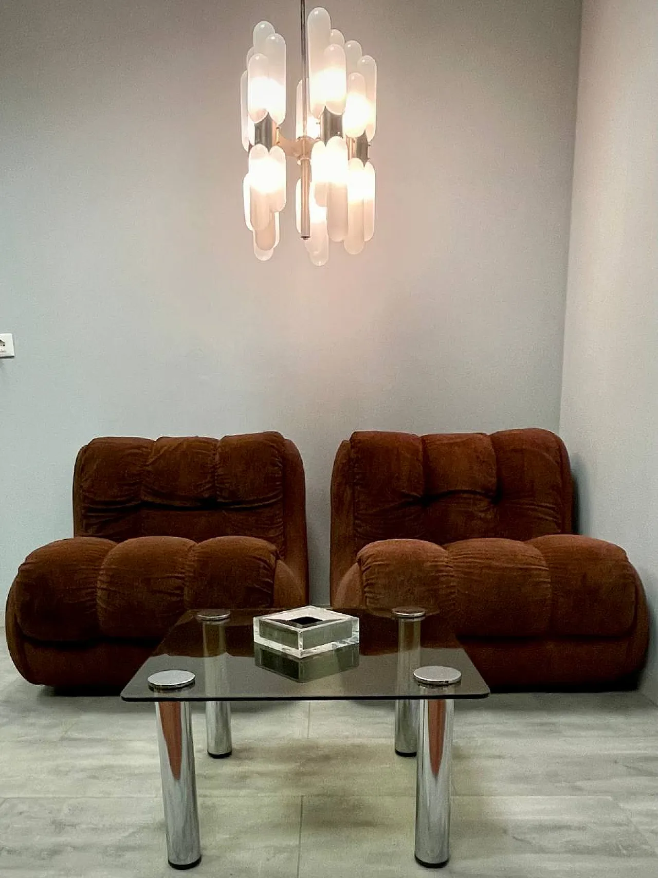 Lampadario Torpedo di Carlo Nason per Mazzega, fine '900 6