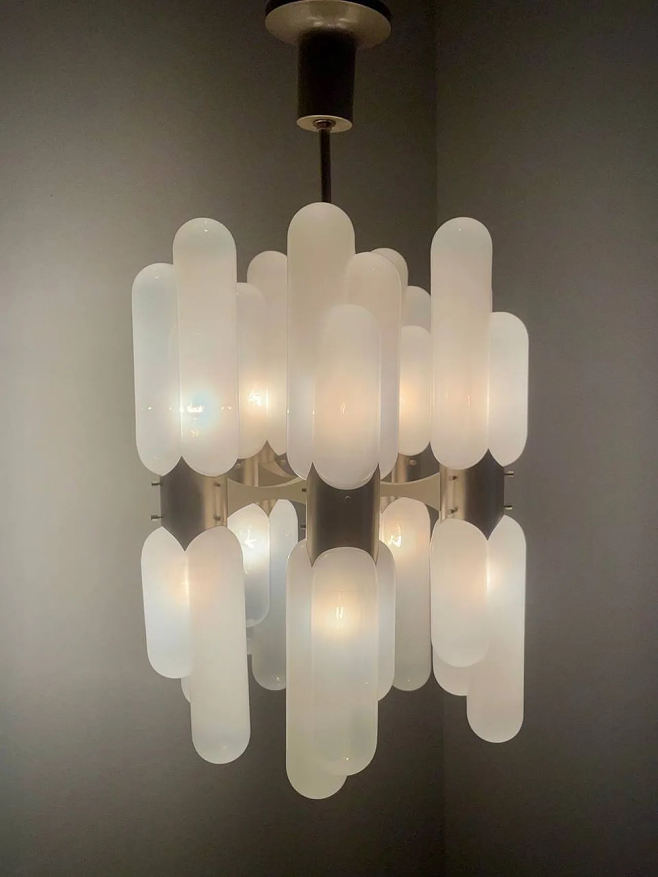 Lampadario Torpedo di Carlo Nason per Mazzega, fine '900 7